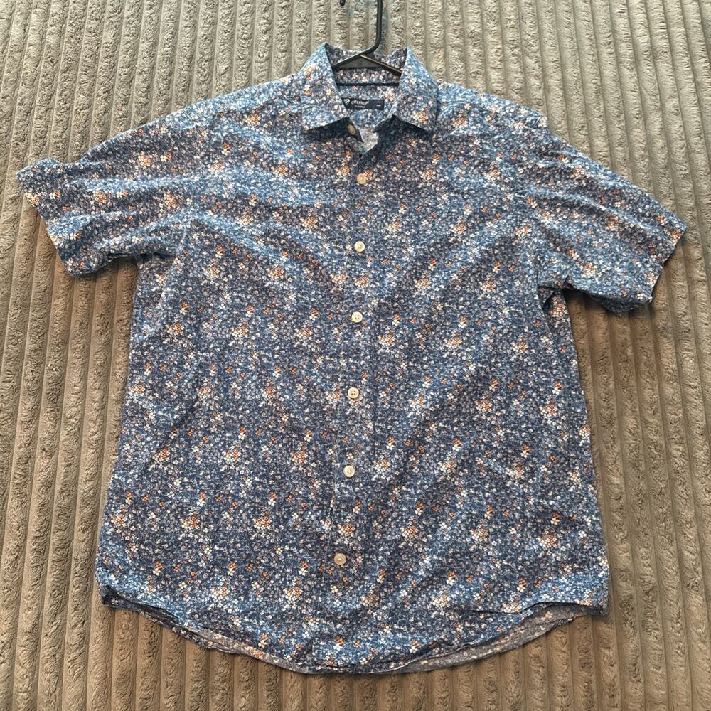 Cremieux‎ Men's Short Sleeve Button-Up Shirt Floral Size M